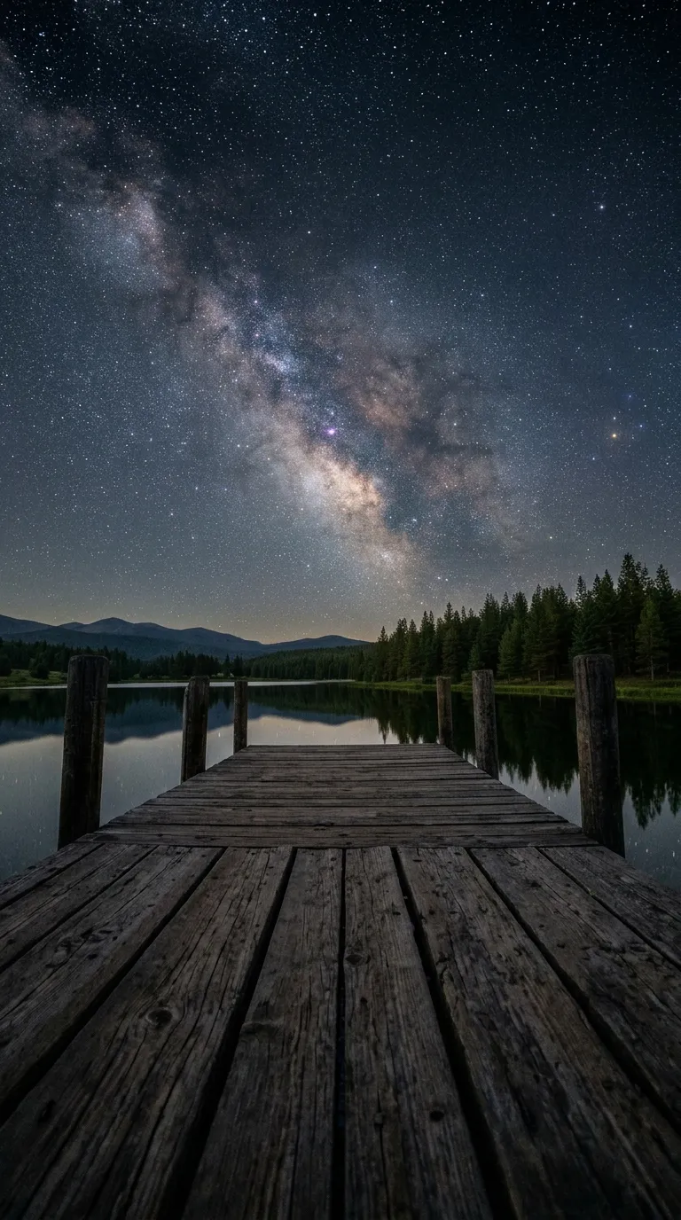 Fondo de paisaje nocturno en un bosque